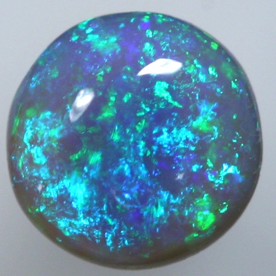 SOLID SEMI BLACK OPAL Sparkling bright greens over blue